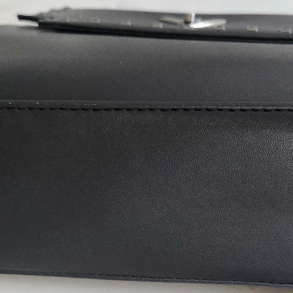Valentino Orlandi studded black satchel with web crossbody strap. New with tags! - Picture 7 of 12